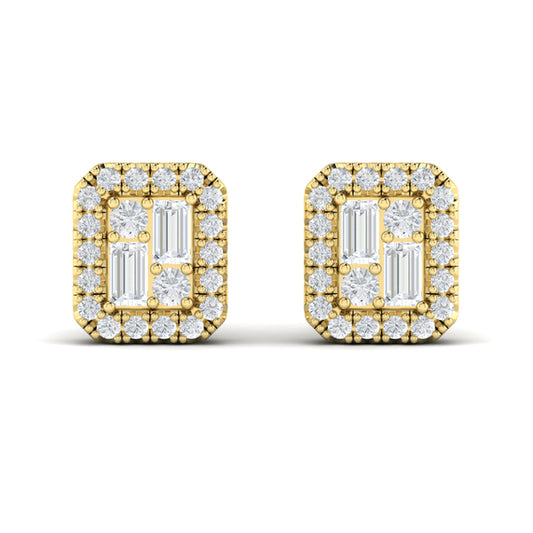 Diamond Baguette Stud Earrings