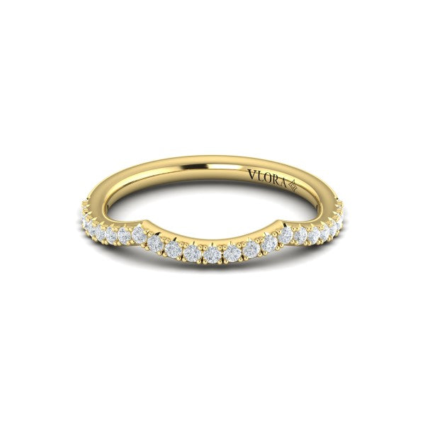 Matching Bands Wedding Band in 14K Yellow Gold by Vlora Bridal