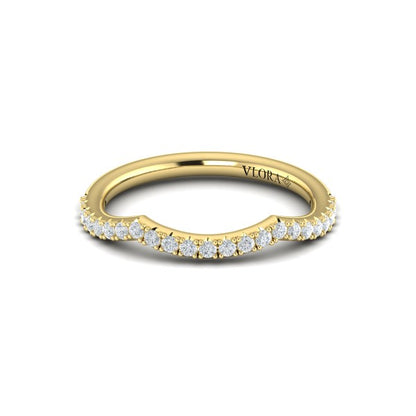 Matching Bands Wedding Band in 14K Yellow Gold by Vlora Bridal