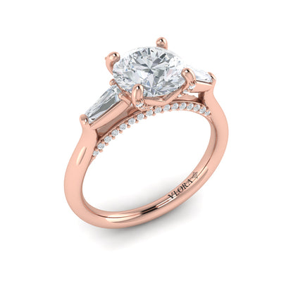 Crescendo Three Stone Engagement Ring