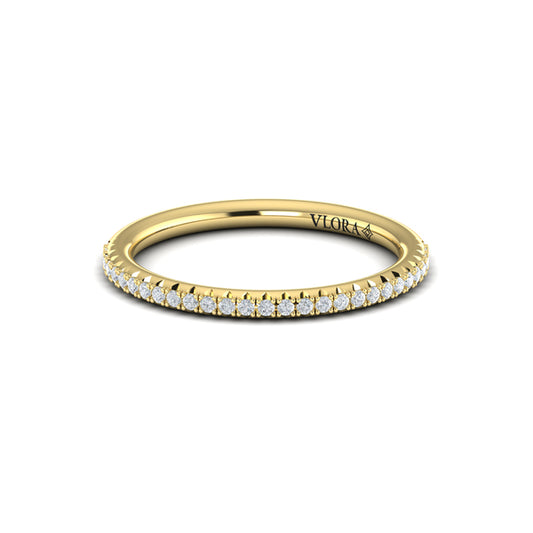 Matching Band for Diamond Accent Bezel Oval Halo Engagement Ring