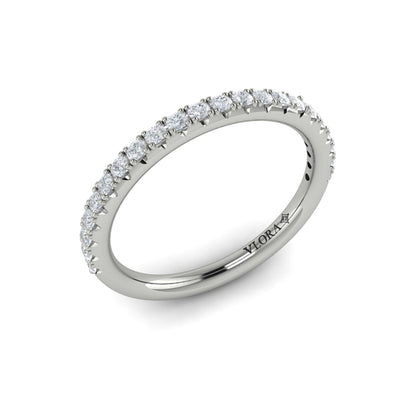 Matching Bands Wedding Band in 14K White Gold by Vlora Bridal