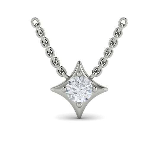Single Diamond Vlora Star Pendant Necklace