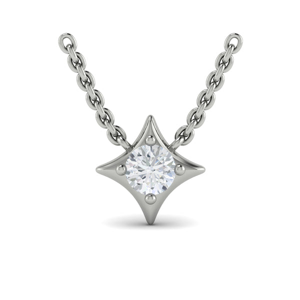 Single Diamond Vlora Star Pendant Necklace