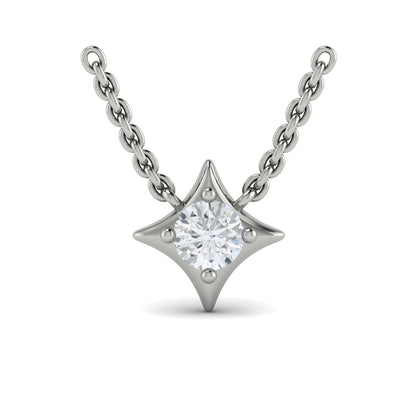 Single Diamond Vlora Star Pendant Necklace