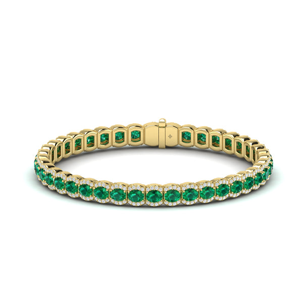 Diamond and Emerald Bracelet