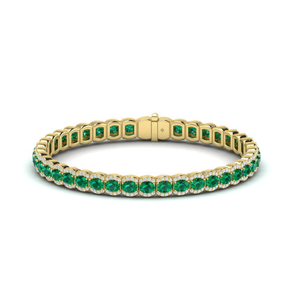 Diamond and Emerald Bracelet