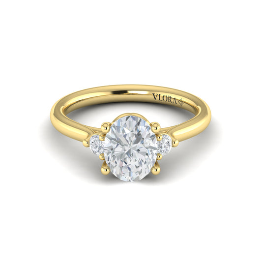 Crown Set Diamond Solitaire Engagement Ring
