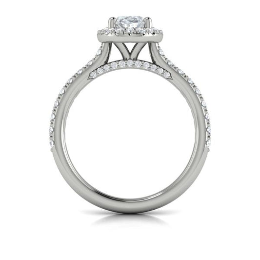 Timeless Oval Halo Engagement Ring