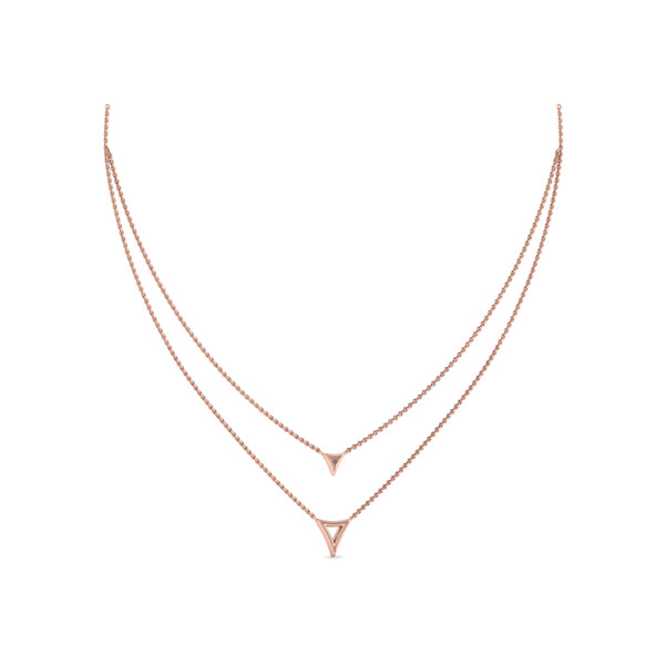 Diamond Necklace from MIRAVEL Collection in 14KT Rose Gold