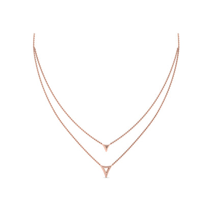 Diamond Necklace from MIRAVEL Collection in 14KT Rose Gold