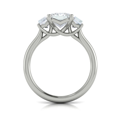 Tapestry Three Stone Emerald Cut Engagement Ring