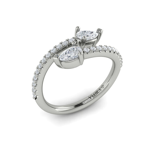Pear Diamond Wrap Ring