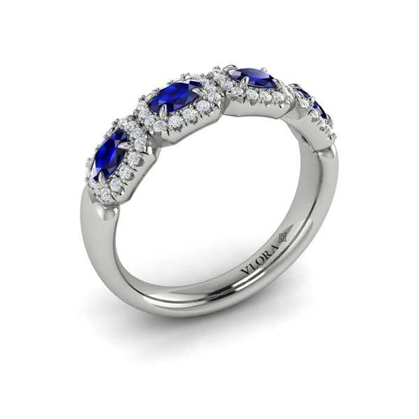 Diamond and Sapphire Statement Ring