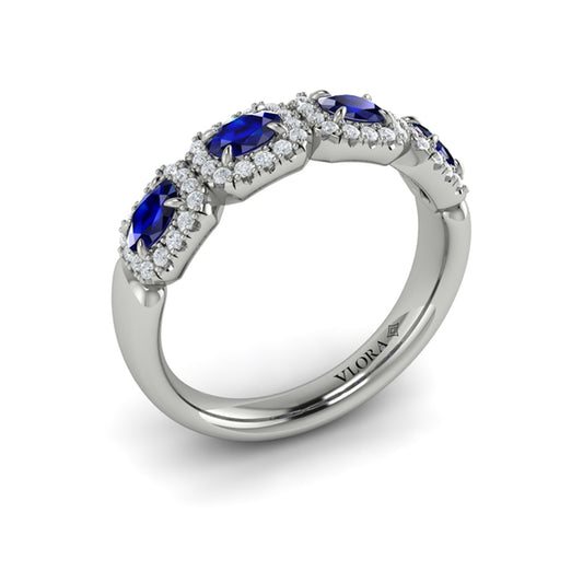 Diamond and Sapphire Statement Ring