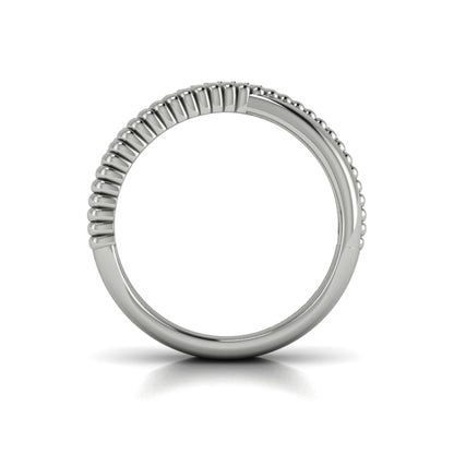 Textured Crossover Diamond Ring