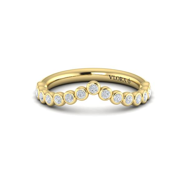 Contour Bands Wedding Band in 14K Yellow Gold by Vlora Bridal