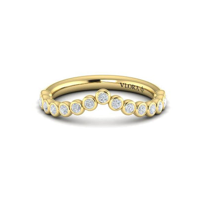 Contour Bands Wedding Band in 14K Yellow Gold by Vlora Bridal