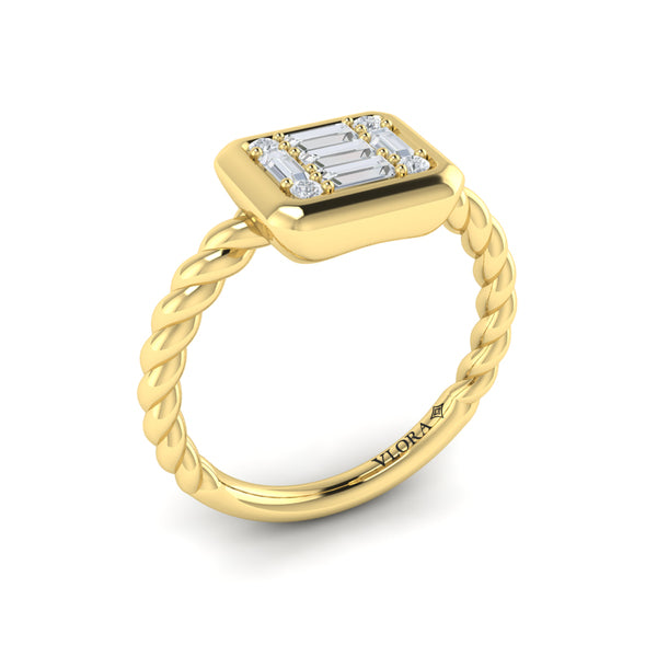 Multi Baguette and Round Diamond Ring