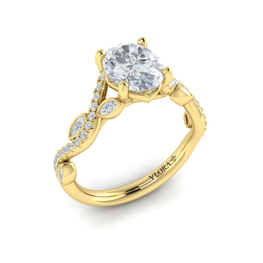 Botanical Oval Engagement Ring