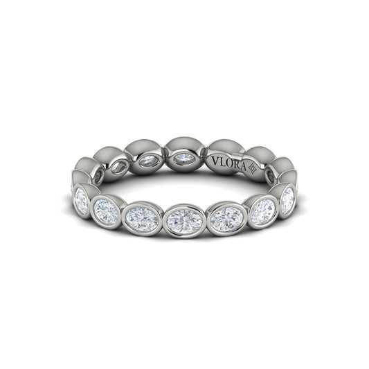 Bezel Set Oval Eternity Ring