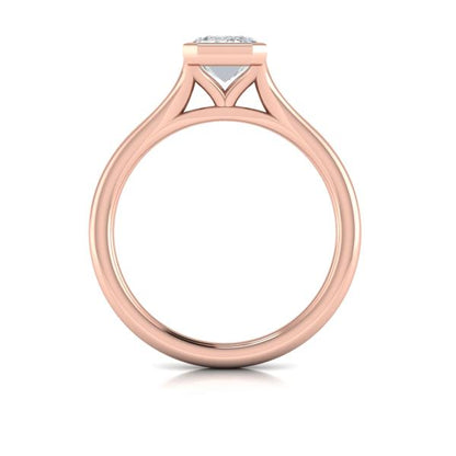 Signature Solitaire Emerald Cut Bezel Engagement Ring