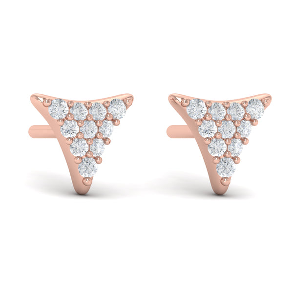 Diamond Trinity Stud Earrings