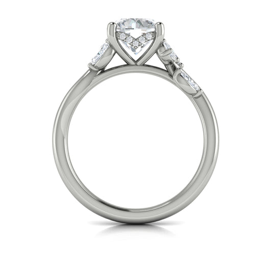 Flora Hidden Halo Engagement Ring