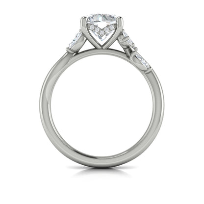 Flora Hidden Halo Engagement Ring