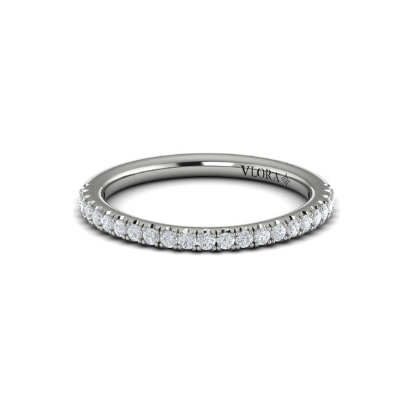 Matching Bands Wedding Band in 14K White Gold by Vlora Bridal