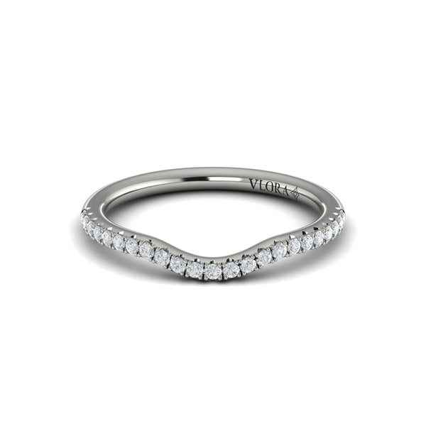Contour Bands Wedding Band in Platinum by Vlora Bridal