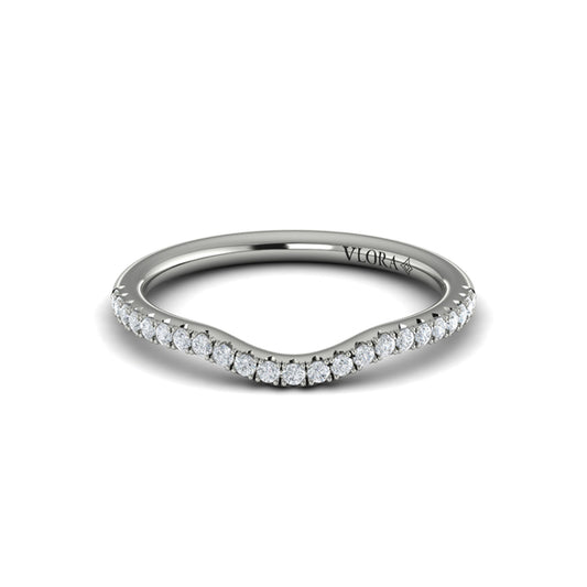 Contour Bands Wedding Band in Platinum by Vlora Bridal