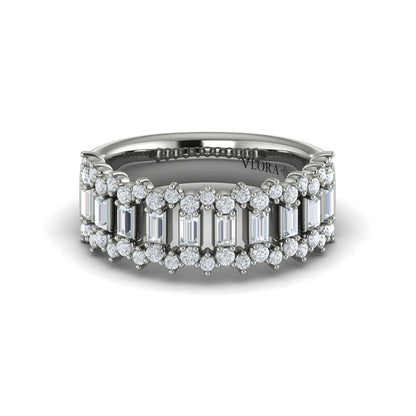 Diamond Baguette and Round Diamond Regal Ring