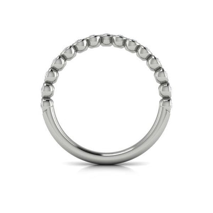 Bezel-Set Chevron Contoured Band