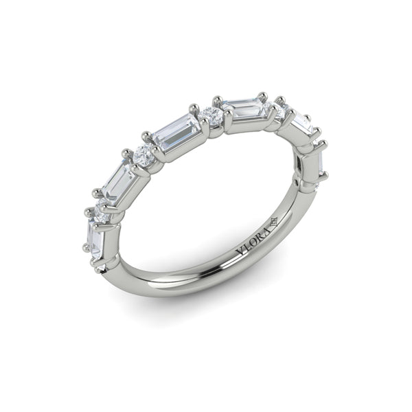 Matching Band for Daring Deco Emerald Cut Engagement Ring