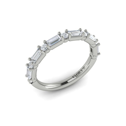 Matching Band for Daring Deco Emerald Cut Engagement Ring
