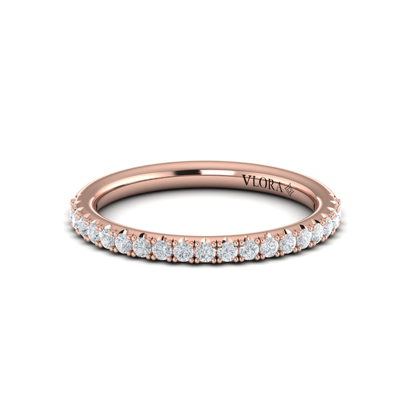 Matching Bands Wedding Band in 14K Rose Gold by Vlora Bridal