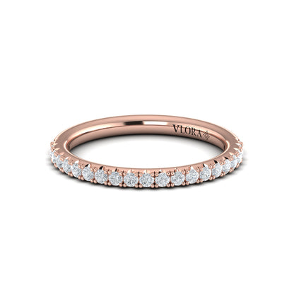 Matching Bands Wedding Band in 14K Rose Gold by Vlora Bridal