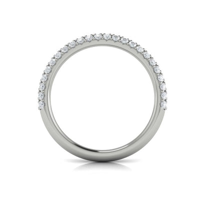 Matching Band for Solitaire Oval Engagement Ring with Hidden Halo