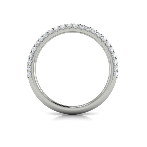 Matching Bands Wedding Band in 14K White Gold by Vlora Bridal