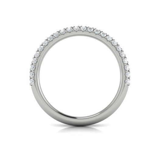 Matching Bands Wedding Band in 14K White Gold by Vlora Bridal