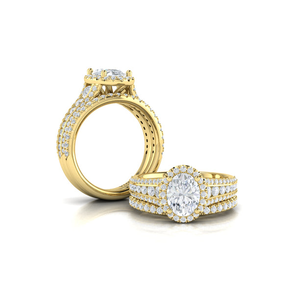 Matching Bands Wedding Band in 14K Yellow Gold by Vlora Bridal