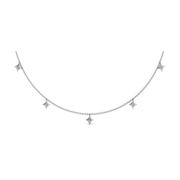Multi Diamond Vlora Star Tassel Necklace