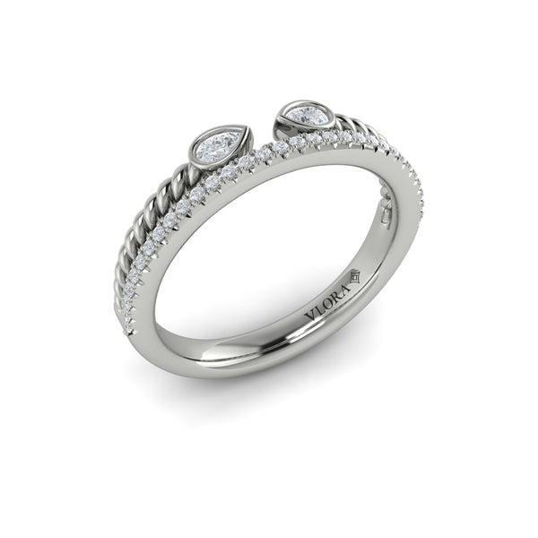 Stackables Wedding Band in Platinum by Vlora Bridal