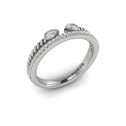 Stackables Wedding Band in Platinum by Vlora Bridal