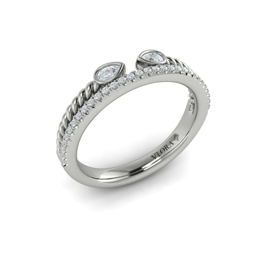 Stackables Wedding Band in Platinum by Vlora Bridal