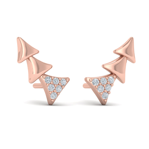 Diamond and Multi Trinity Ear Climber