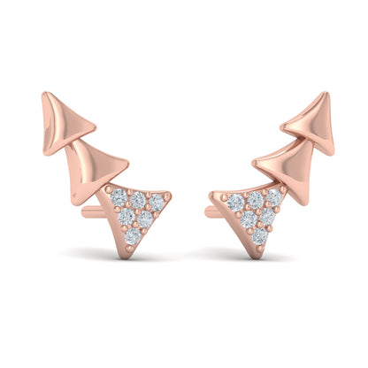 Diamond and Multi Trinity Ear Climber