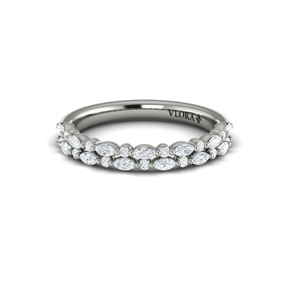 Marquise and Round Stackable Band