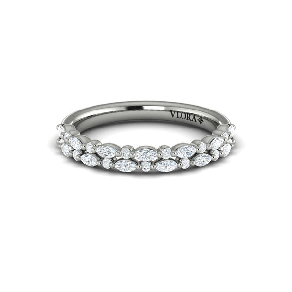 Stackable Bands Wedding Band in Platinum by Vlora Bridal